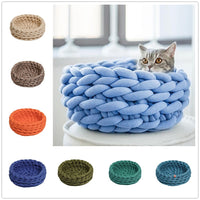 OHHIO Washable DIY Arm Knitted Pet Bed Cotton Filling