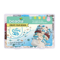 Summer Ocean Theme Polymer Clay Beads Kit for DIY Jewelry Making
