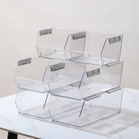 Stackable Plastic Storage Bins for Kitchen Countertop and Pantry Organization, Fruit and Vegetable Baskets