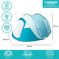 Automatic Pop-Up Camping Tent for Outdoor Family Adventures - Windproof, Rainproof & Sun Protection