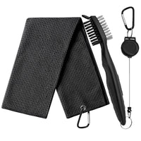 Golf Club Cleaning Brush Kit with Groove Cleaner, Marker Pen, Towel, and Divot Tool