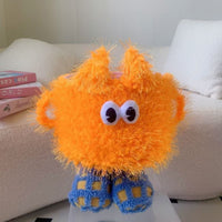 Cute Cartoon Lambswool Cotton Rope Storage Basket for Desktop and Living Room