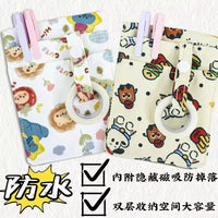 Cute Cartoon Nurse Pen Pouch with Flip Cover, Large Capacity Doctor Chest Pocket Pen Holder, Leak-Proof Pen Sleeve Clip