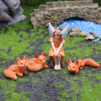 Fairy Garden Fox Figurines Miniature Landscape Decor