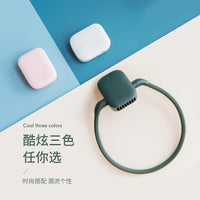 Portable USB Rechargeable Handheld Fan with Foldable Neckband for Desktop and Sports