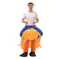 Halloween Inflatable Shrimp Costume Funny Animal Cosplay for Parties