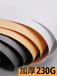 Cardstock Paper Set for Art and Craft Projects - A3, A4, 4K, 8K, 16K Sizes in White, Black, and Kraft Colors