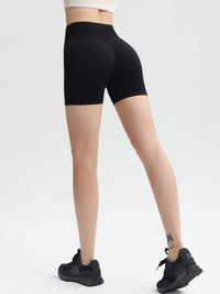 Women's High-Waist Yoga Shorts with Ruched Butt Lift and Tummy Control for Workout Running Fitness