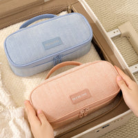 Portable Waterproof Large Capacity Cosmetic Bag with Adjustable Dividers