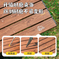 Portable Aluminum Alloy Roll-Up Camping Table for Outdoor Picnic and BBQ