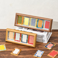 Miniature Song Brocade Hard Card Calligraphy Photo Frame Display
