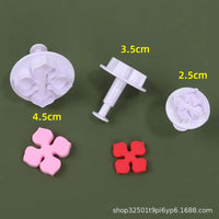 Fondant Cake Mold Cartoon Print Baking DIY Steamed Bun Clay Spring Pressing Mold Decorating Tool