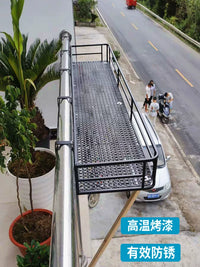 Multi-Tier Iron Balcony Railing Planter Rack for Succulents and Potted Plants