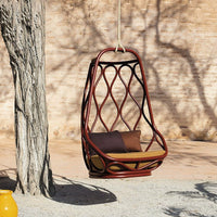 Nordic Outdoor Aluminum Alloy Hanging Basket Chair Single Indoor Balcony Creative Hammock for Courtyard Garden