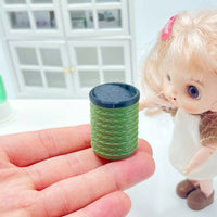 Dollhouse Miniature Flip-Top Trash Can Model for OB11 BJD Dolls
