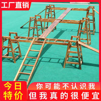 Outdoor Carbonized Climbing Frame for Kids, DIY Kindergarten Sensory Training Equipment, Physical Fitness Combination Balance Training