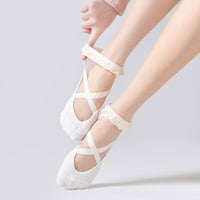Cross-Strap Non-Slip Yoga Pilates Socks for Fitness Running and Dance