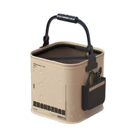 Portable Collapsible Fishing Bucket Live Fish Container with Rope for Outdoor Angling