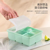 New Large Silicone Ice Cube Tray for Homemade Square Ice Cubes, Whiskey Ice Making Mold