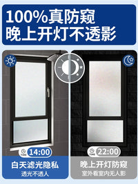 Frosted Privacy Window Film for Glass Doors and Bathroom Windows, Opaque and Light-Transmitting