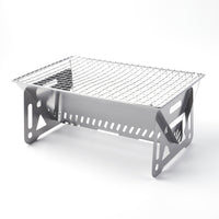 Portable Stainless Steel Mini BBQ Grill with Skewers and Rack for Outdoor Camping Picnics
