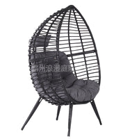 Outdoor Waterproof Rattan Wicker Hanging Egg Chair with Stand