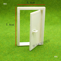 DIY Miniature House Model Plastic/Wood Doors & Windows for Sand Table Building Blocks