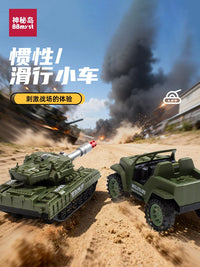 Military Base Tank & Soldier Action Figures Playset for Kids
