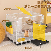 Foldable Indoor/Outdoor Rabbit Cage with Easy Cleaning Tray for Dwarf Rabbits and Cats