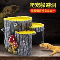 Reptile Hideaway Cave for Turtles Lizards Frogs Hermit Crabs, Aquarium Terrarium Decor