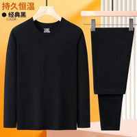Men's Thermal Underwear Set, Crew Neck Fleece Lined Base Layer for Winter