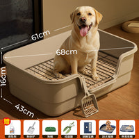Extra Large Dog Potty Training Toilet with High Fence Anti-Splash for Small to Medium Dogs