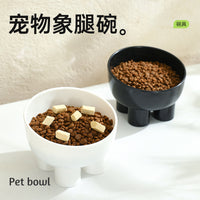 Pet Elephant Leg Bowl for Cats and Dogs - Anti-Tip, Neck Protection, Large Caliber Food and Water Dish