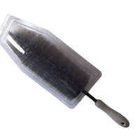 Car Wheel and Tire Cleaning Brush with Splash Guard, Hard Bristle Rim Detailing Brush