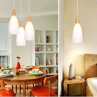Minimalist Wooden Pendant Light for Dining Room, Bar, or Study