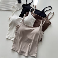 Women's Backless Camisole with Built-in Bra Pads