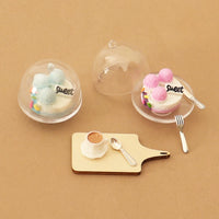 Dollhouse Miniature Cake Coffee Cup Food Cover Set for Scene Photography Props