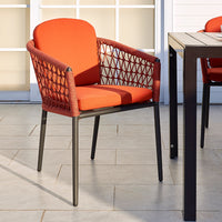 Rattan Wicker Outdoor Dining Set with Table and Chairs for Patio Garden Balcony