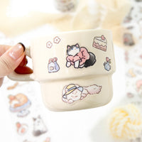 Jilv Twilight Lucky Cat Series PET Glitter Tape for DIY Scrapbooking Decoration
