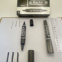Stedan 150 Large Double-Ended Marker Pen Broad Tip High Capacity Oily Black Waterproof Fade-Resistant Thick Head
