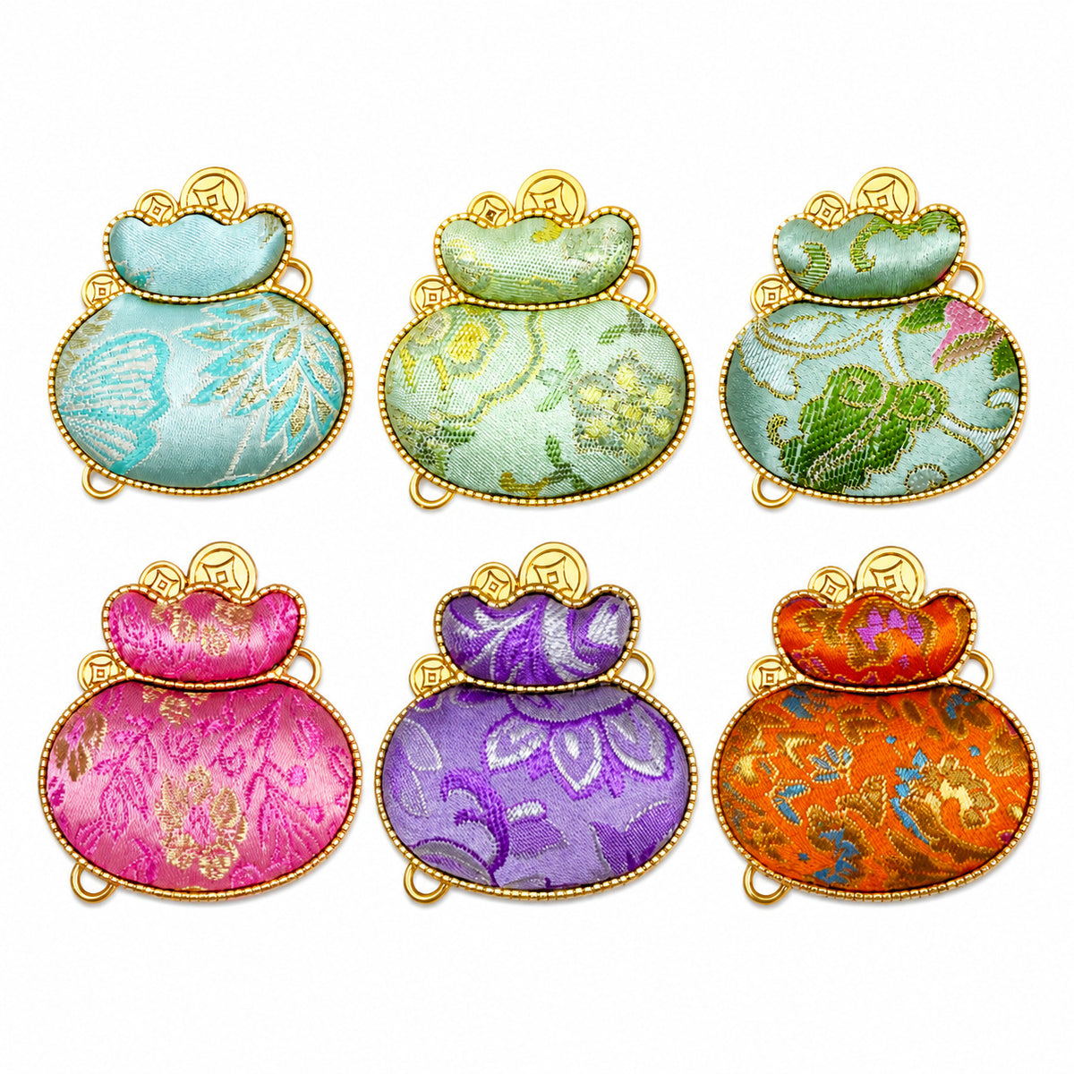 Song Brocade Lucky Bag Pendant for Hanfu, Phone, Keys, and Purses
