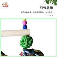 Parrot Bird Chew Toy with Swing, Rattan Balls, and Hanging Rings for Training and Entertainment