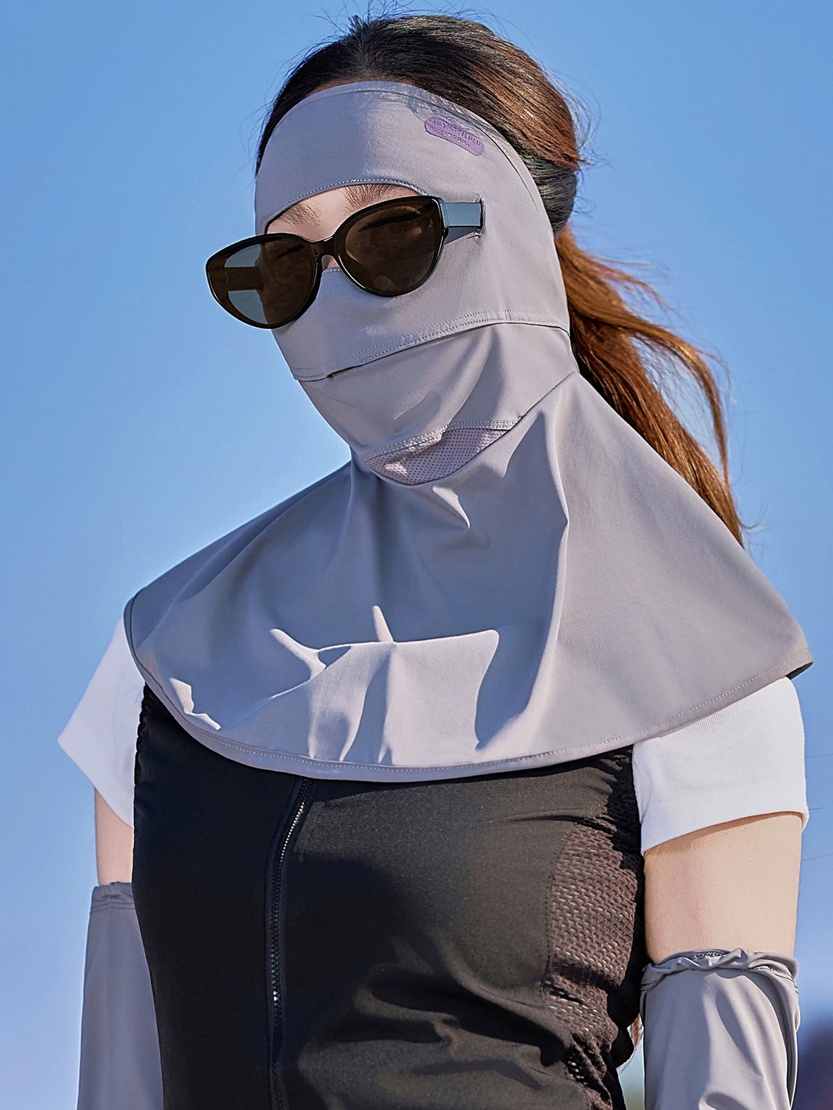 Prince Lulu Women's Full Face UV Protection Ice Silk Sunscreen Mask for Cycling & Driving