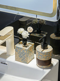 Luxury Vintage Ceramic Lotion Dispenser Bottle Set for Bathroom