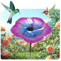 Decorative Flower Bird Bath Feeder for Garden & Yard