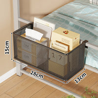 Dormitory Bedside Hanging Storage Basket for Students, Upper Bunk Organizer