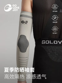 Men's Summer Sun Protection Arm Sleeves UV Protection Ice Silk Cooling Sleeves