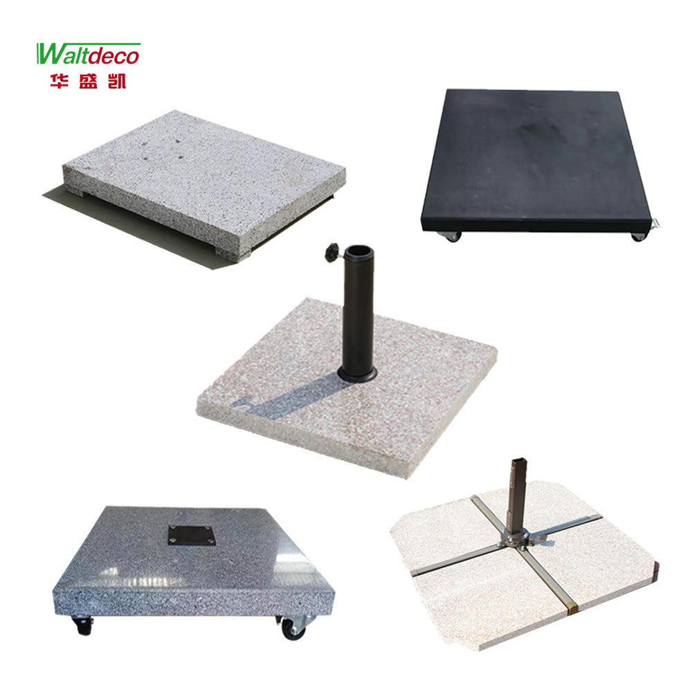 Outdoor Patio Umbrella Base, Heavy Duty Marble Umbrella Stand for Cantilever & Banana Umbrellas, Mobile Weighted Base
