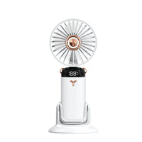 Portable Mini Fan for Kids' Food Cooling, Handheld & Desktop, Rotatable, 5-Speed with Digital Display