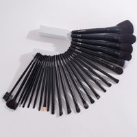 Professional Makeup Brush Set with Wooden Handles and Horse Hair Bristles, Cosmetic Tool Kit with Storage Bag